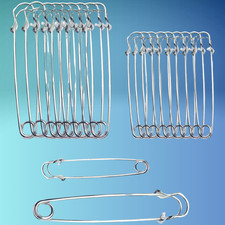 Large Safety Pins 4 Inch and 3 Inch Heavy Duty 20PCS for Sewing Craft Quilting