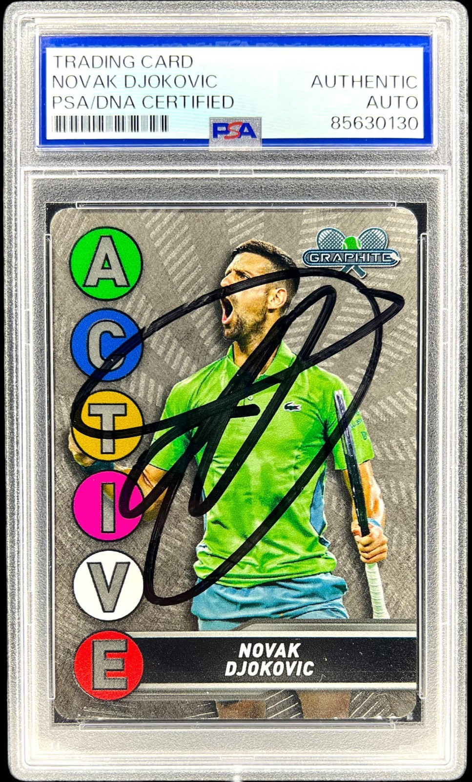 Novak Djokovic #ACM-1 (Tennis Cards 2024 Topps Graphite Active Metal) — is it worth grading?