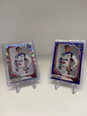 2026 Brent Crews 2Card Lot Blue Velocity Optic & Base Silver