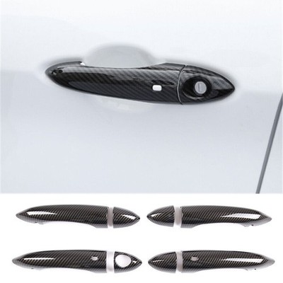 For Romeo Giulia 2017-2025 ABS carbon Exterior Side Door Handle Cover Shell Trim