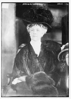 Photo:Mrs W K Vanderbilt Alva Belmont Portrait 1900s Hat Fur Muff