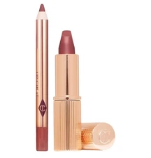 Charlotte Tilbury Mini Lipstick & Liner  Matte Revolution Pillow Talk Medium NIB