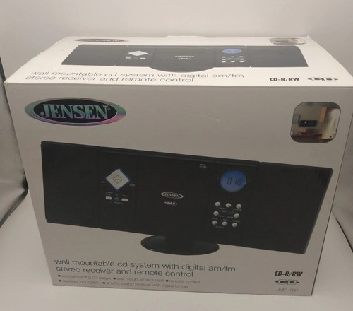 Jensen JEN-JMC-180C Wall Mountable Vertical Loading CD Player w/ Stereo Speaker - Afbeelding 1 van 9