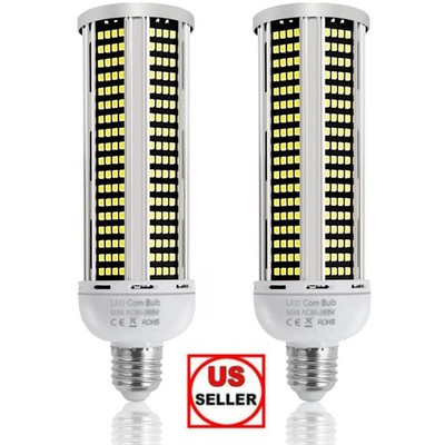 2Pack 600W Equivalent LED Corn Light Bulb 60W 7000Lumen 5000K Daylight White E26