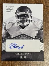RAKEEM BOYD 2021 Leaf Ultimate Draft AUTOGRAPH #27/99 ARKANSAS, LAST CHANCE U.