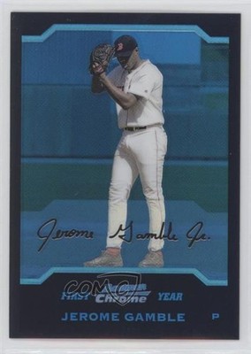 2004 Bowman Chrome First Year Blue Refractor 3/290 Jerome Gamble Rookie RC 13h2