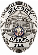Custom Made Security Services Plastic Badge.