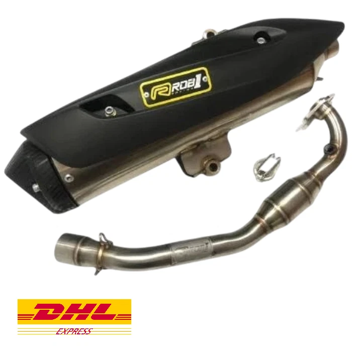 For Yamaha Nmax Aerox Exhaust Muffler Rob1 Racing Fits Honda PCX ADV 150 160 - Image 3 of 4