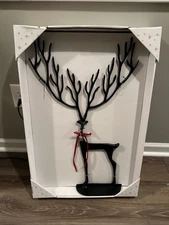 NEW Aldi Merry Moments Sculpted Black Dramatic Reindeer Lg 26” Christmas Holiday