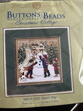 MILL HILL Buttons Beads Kit Counted Cross Stitch "SNOW DAY" MH14-9302 NEW