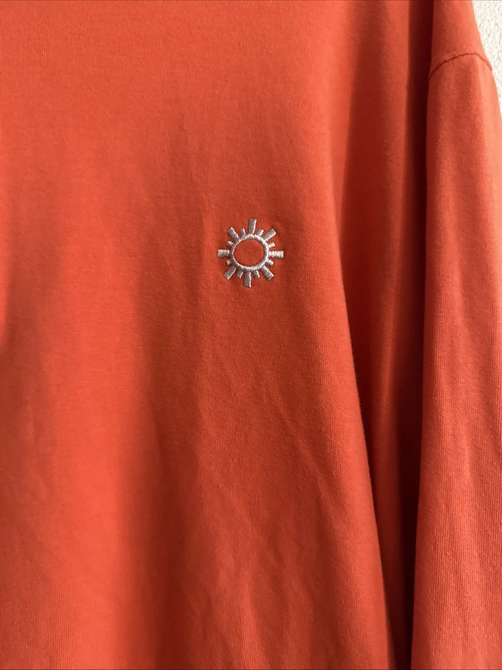 Bobby Jones Pullover Quarter Zip Men's XL 93% Pima Cotton Orange Golf Sweater - Image 3 of 4