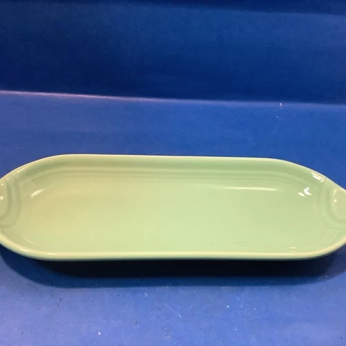 FIESTA WARE Sea Mist Green 9.5” Relish Tray Corn Cob Dish Holder  RETIRED