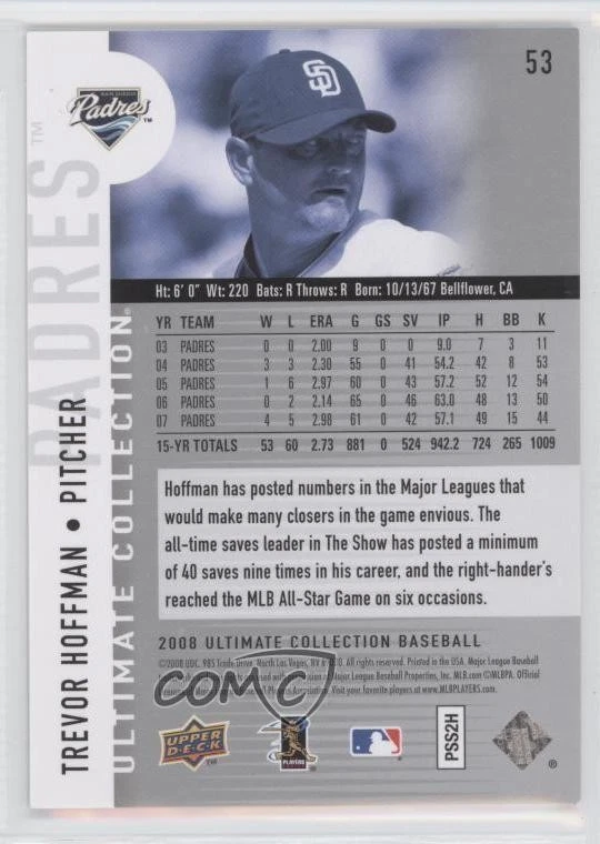 2008 Ultimate Collection /350 Trevor Hoffman #53 HOF - Image 2 of 2