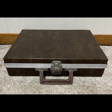 Savoy Style 36 Audio Cassette Briefcase Hardshell Brown Storage Case Vintage VG