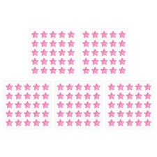 5 Sheet Star Gem Stickers 10mm, Self Adhesive Jewel Sticker Rose Red