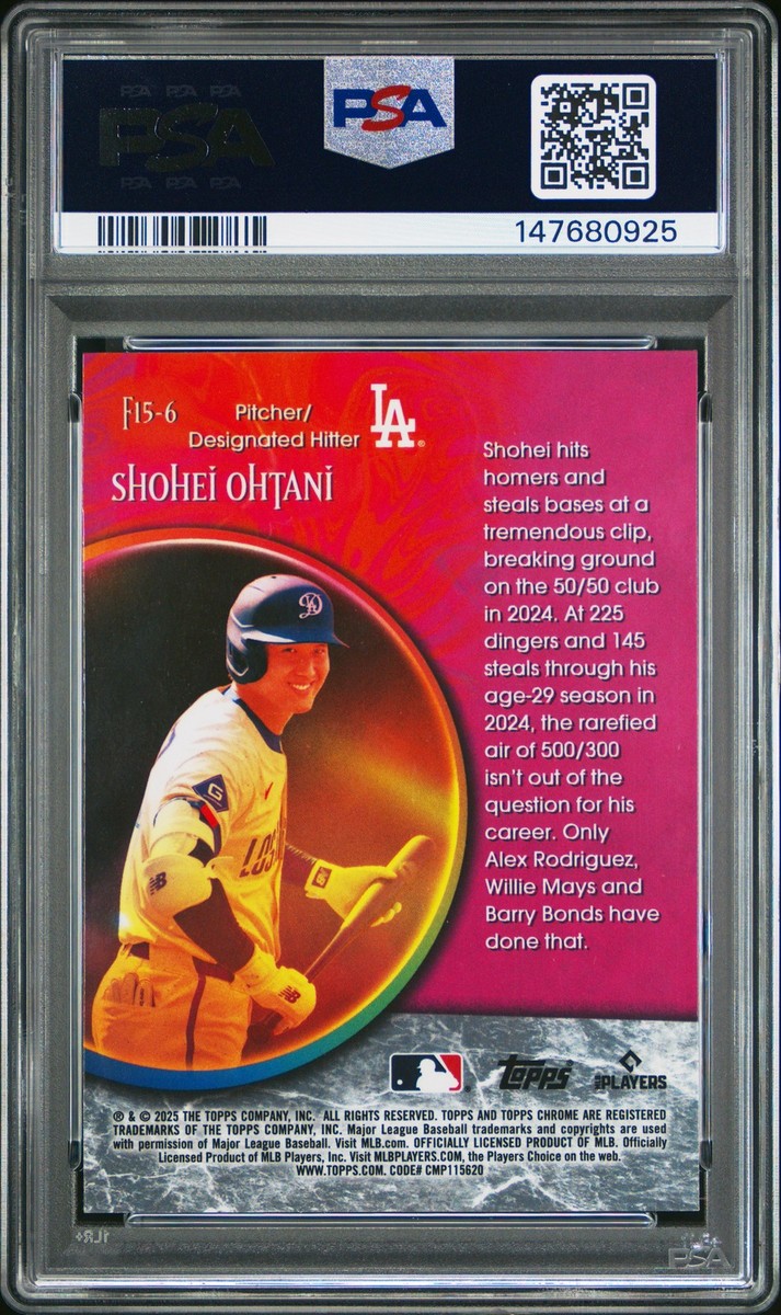 2025 TOPPS CHROME UPDATE FORTUNE 15 #6 SHOHEI OHTANI PSA 10 | eBay