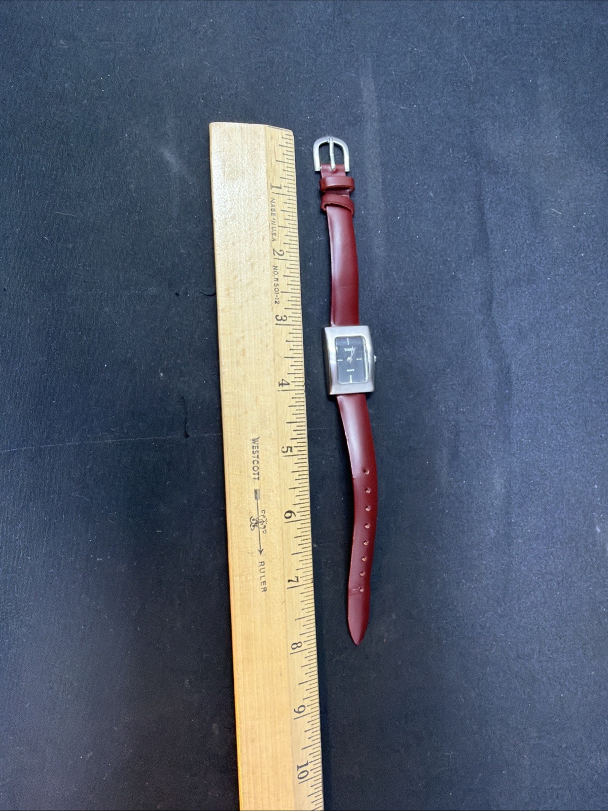 Timex M9 Quartz Rectangular Watch, Silver Case, B… - image 11