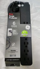 GE Pro Surge Protectors - 2Ft Cords - Flat Plug - 6 Protected Out