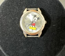 Womens Disney Silver Tone Metal Band Mickey Mouse Watch MCK659 358 PC21