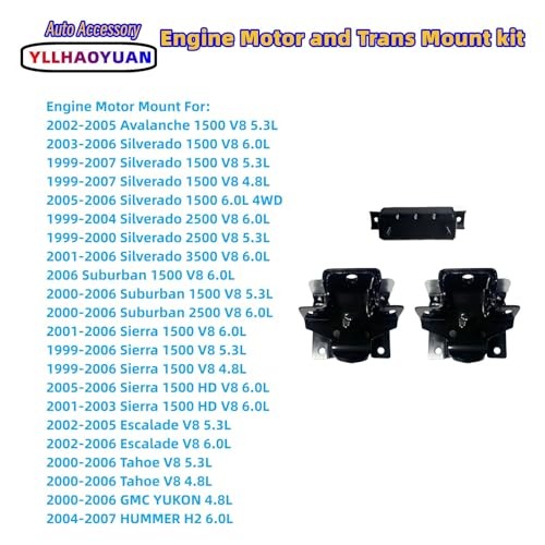 Complete Motor Mounts for 1999-2007 Silverado Sierra Tahoe Suburban Set of 3 - Picture 3 of 6