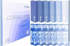 Correction Tape Cute Applicator Easy Use School Office Gradient Blue 12 Pack
