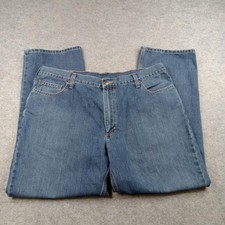 Carhartt Jeans Mens 42x32 Blue Relaxed Fit Straight Leg Medium Wash Denim Pants