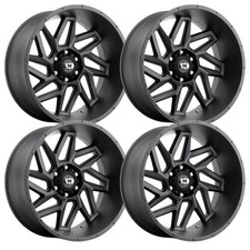 Set-4 Vision 361 Spyder 20x12 5x5 5x127 -51mm Satin Black Wheels 20 Inch