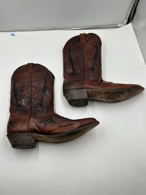 Vintage Code West Cowboy Western Leather Boots Men's 10 1/2 M 36883 205WH