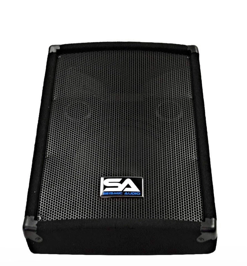 Seismic Audio Pair of Passive 10" PA Floor/Stage Speaker Monitor Cabs NEW Wedge - Image 2 of 4