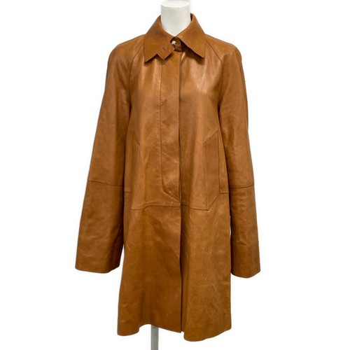 HERMES Brown (Outer fabric)Cowhide Women's Coat