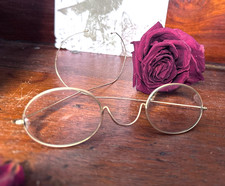 Antique 10K Gold Filled Wire Rim Spectacles Glasses Saddle Bridge Cable VIDEO