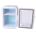 (Pink)4L Mini Fridge Cooling Warming Low Noise Single Door Portable Small HG