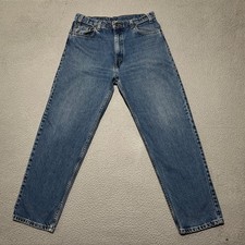 Levis Jeans Mens 36x30 BlueDenim Relaxed Fit Straight Leg USA Faded Vintage