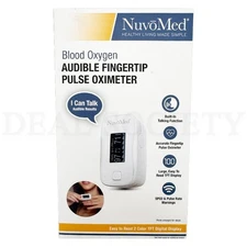 NuvoMed - Audible Fingertip Oled Pulse Oximeter - White