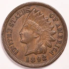 1892 Indian Head Penny Cent Extremely Fine (XF)