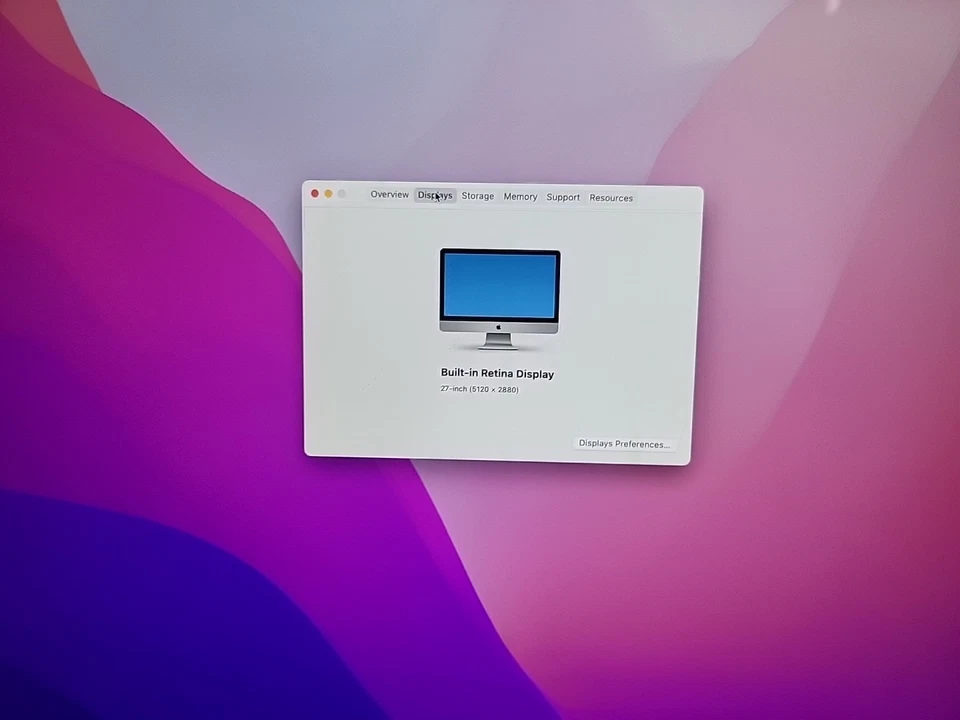 Apple iMac 27" All-in-one A1419 Late 2015 i5 3.2GHz 8GB Ram 1TB 3 Month Warranty - Image 4 of 4