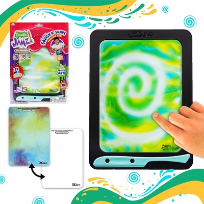 Sky Castle DoodleJamz JellyBoards   Squishy Drawing Pads Yellow on Blue Gel 