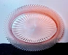 Anchor Hocking Glass Pink Miss America Vintage 12 1/4" Oval Platter 1935-1938