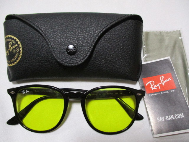 Rayban Italy Rb4259-F Wellington Sunglasses With Case Yellow Lenses