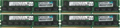 4x HP 32GB 128GB 728629-B21 774175-001 752370-091 DDR4 ECC RAM PC4-2133P-R REG