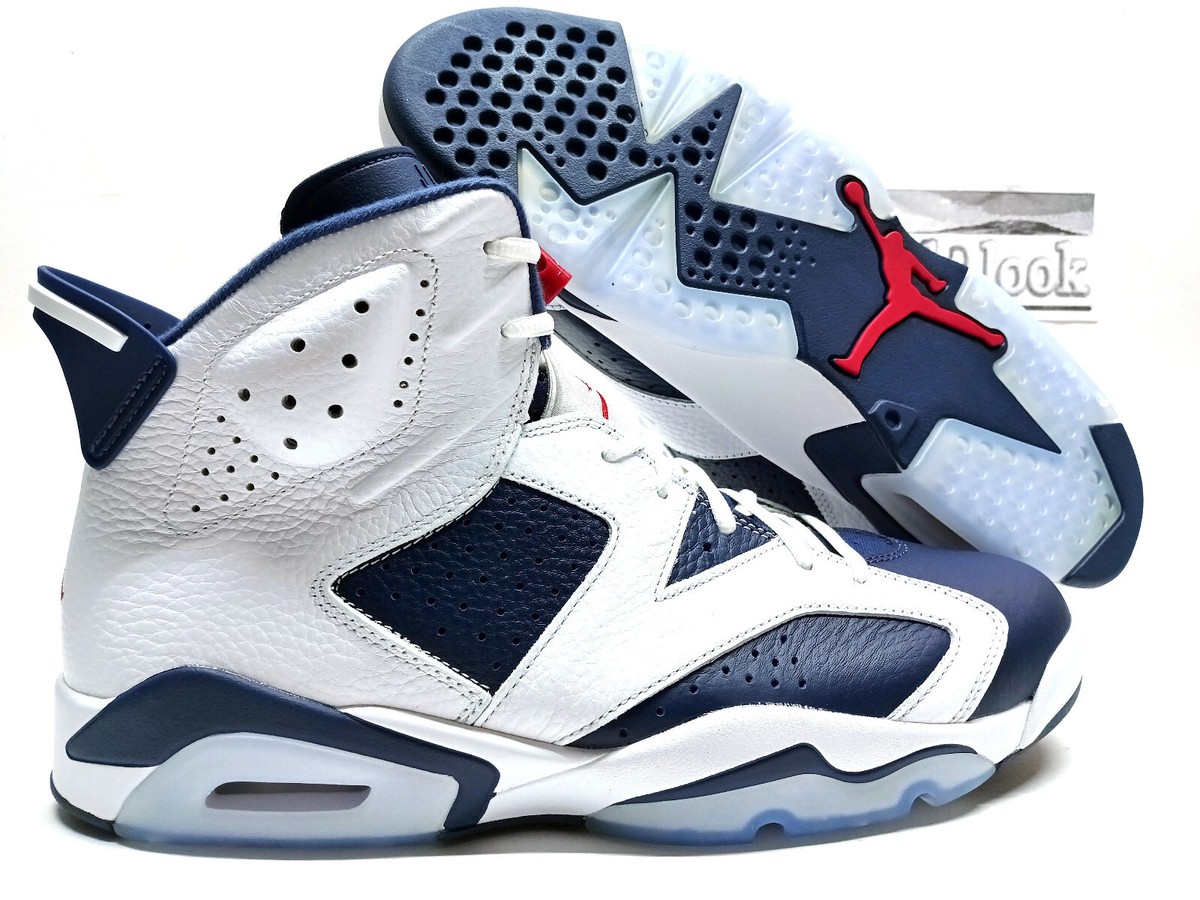 シューズ(男性用) Air Jordan 6 retro 26cm NIKE AIR JORDAN 6 RETRO OLYMPIC WHITE/VARSITY RED SIZE MEN'S