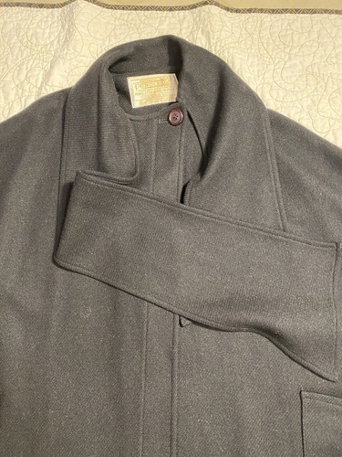 PENDLETON Black Winter Wool Cape Coat Vintage Long Poncho Jacket USA Scarf - Picture 3 of 8