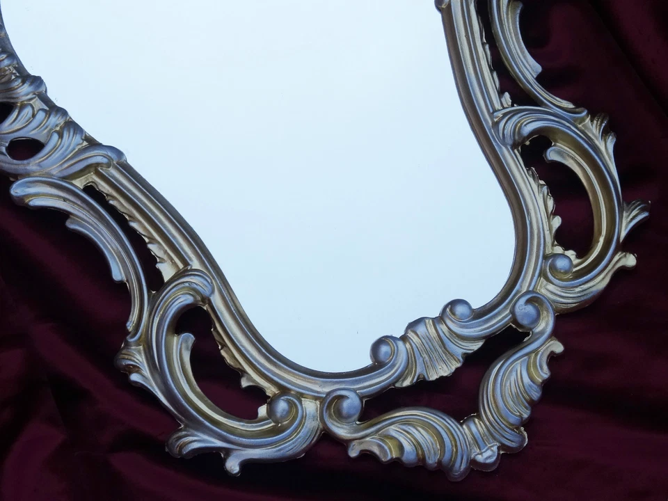 Exclusive Baroque Mirror Wall Mirror Repro ANTIQUE BAROQUE Gold Silver 50X76 New - Image 3 of 4
