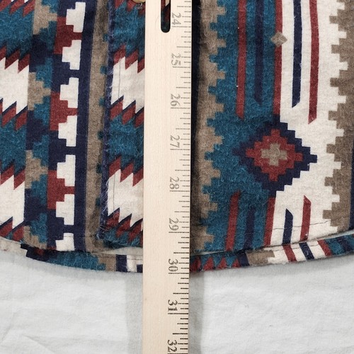 Camicia Cabelas uomo media camoscio azteco flanella sud-ovest made in USA - Foto 9 di 10