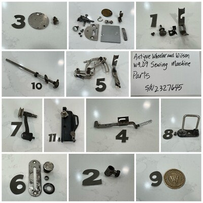 #ad #ad ANTIQUE WHEELER AND WILSON W9 D9 SEWING MACHINE PARTS $19.99