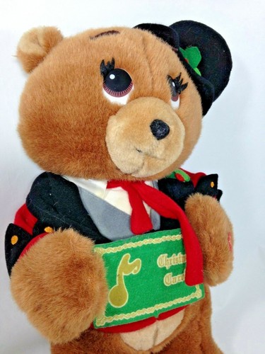 House of Lloyd Teddy Bear Mr Christmas Carols Stuffed Animal Musical Singing 15" - Picture 2 of 7