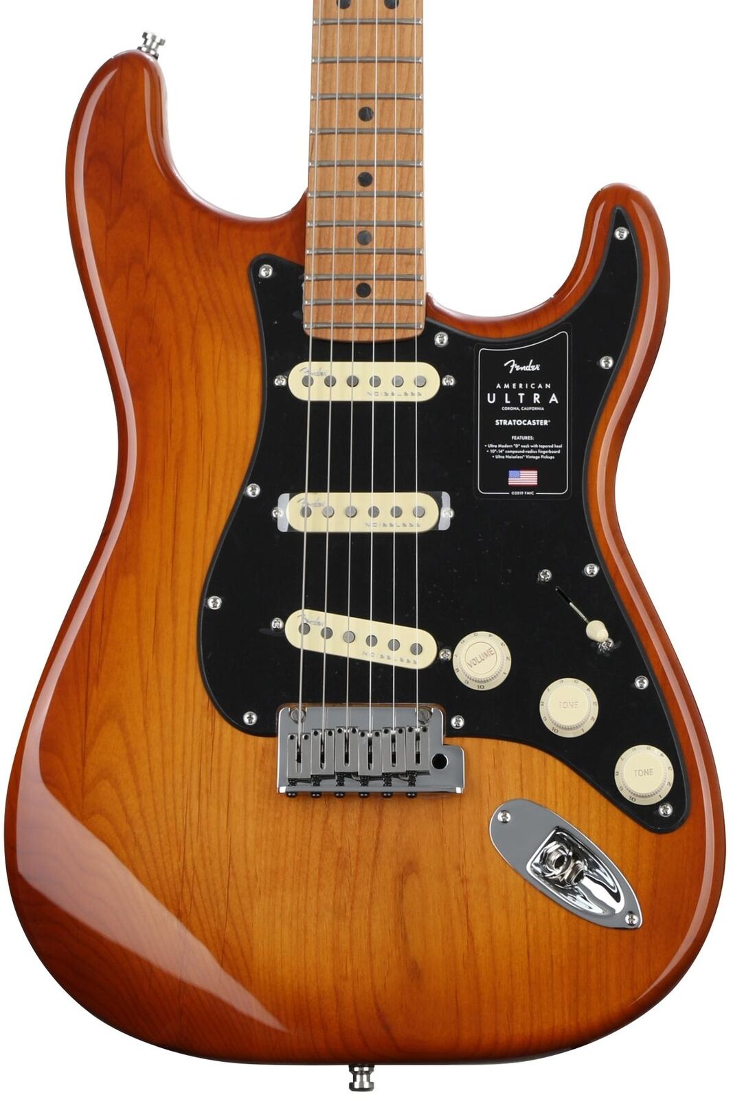 Fender American Ultra Stratocaster - Honeyburst with Roasted Maple Fingerboard,