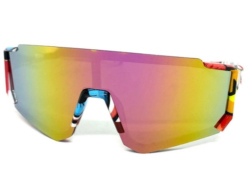 WHOLESALE LOT Kids Boys or Girls Sports Retro Wrap Shield SUN GLASSES 12 Pairs - Picture 16 of 24