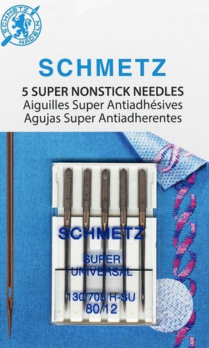 Schmetz Super Nonstick Machine Needles Size 80/12 5/Pkg
