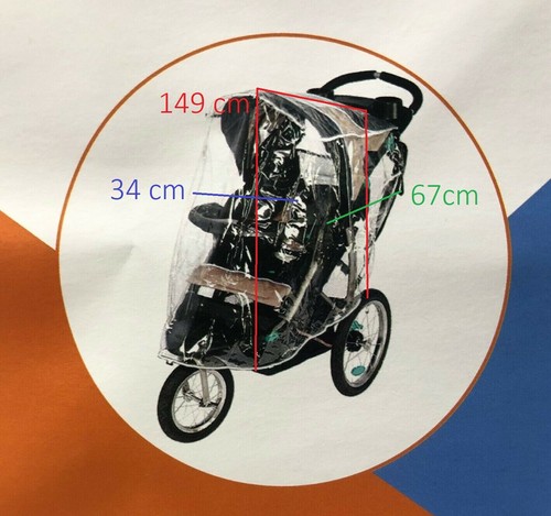 BUDGET FRIENDLY BABY STROLLER COVER,WET WEATHER WIND,RAIN COVER 149CMX34 X 67CM - Picture 4 of 4